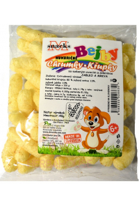 Obrázok pre Bejby- kukuričné chrumky so sušenou mrkvou a so sušeným jablkami 40 g