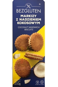 Obrázok pre Bezgluten Bezlepkové sušienky plnené kokosovým krémom (210g)
