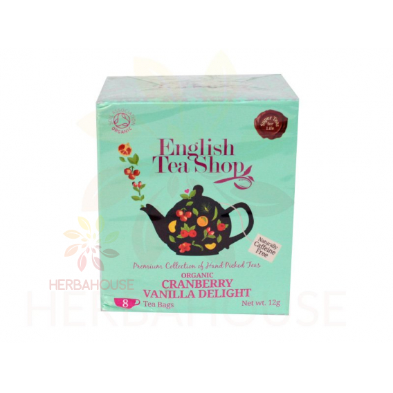 Obrázok pre English Tea Shop Bio čučoriedkovo-vanilkový čaj porciovaný (8ks)
