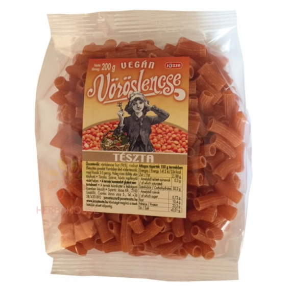 Obrázok pre Józsa Vegan cestoviny z červenej šošovice krátke makaróny (200g) 