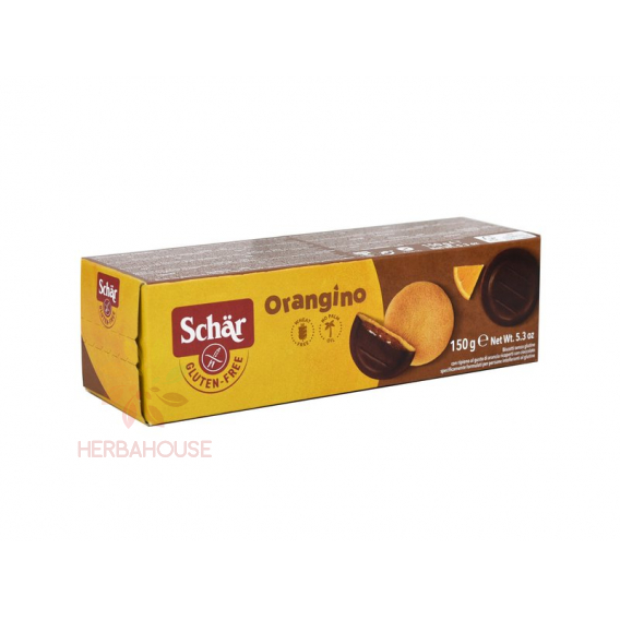 Obrázok pre Schär Orangino bezlepkové polomáčané piškóty s pomarančovou náplňou (150g)