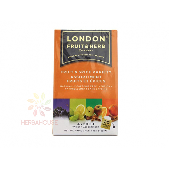 Obrázok pre London Fruit & Herb Výber ovocných a korenených čajov (20ks) 