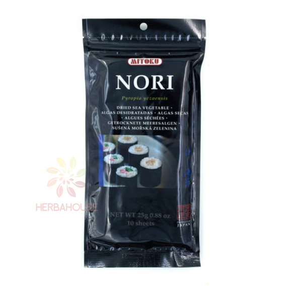 Obrázok pre MITOKU MORSKÉ RIASY NORI PLÁTKY 25G