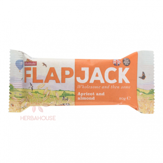 Obrázok pre Wholebake Flapjack ovsený marhuľa mandle bezlepkový 80 g