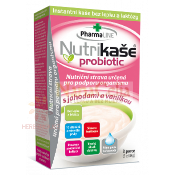 Obrázok pre Nutrikaša probiotik jahoda-vanilka 3x60g