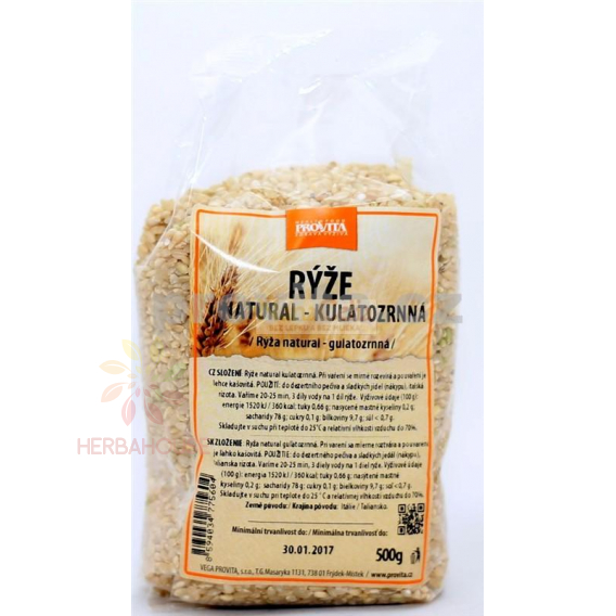 Obrázok pre Ryža natural guľatozrnná 500g Provita