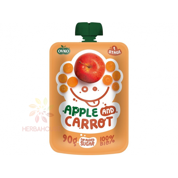 Obrázok pre OVKO BIO kapsička 100% jablko karotka 90g