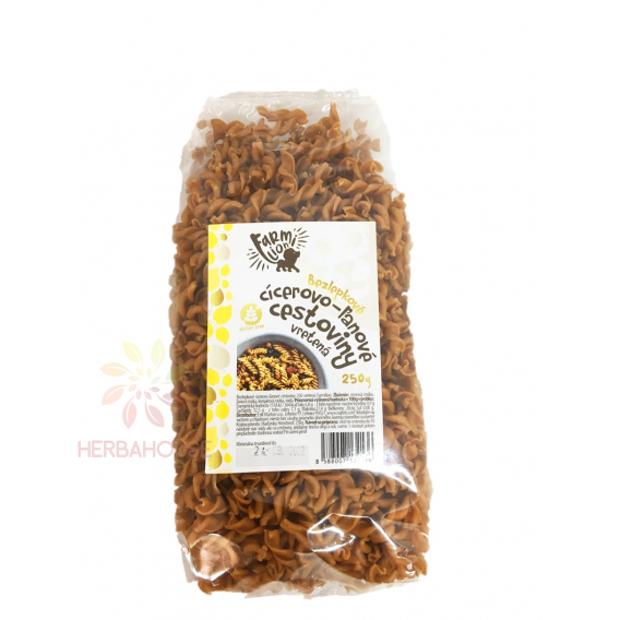 Obrázok pre Farmilion bezlepkové cícerovo-ľanové cestoviny 250g vretená