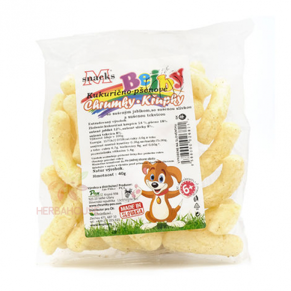 Obrázok pre BEJBY KUKURIČNÉ CHRUMKY JABLKO-SLIVKA-TEKVICA 40G