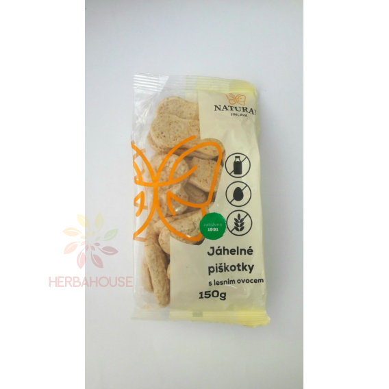 Obrázok pre Natural Jihlava piškótky pšenové s lesným ovocím 150g