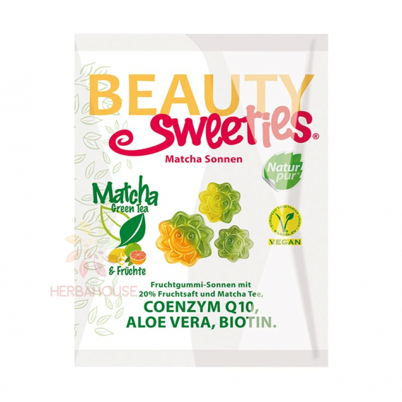 Obrázok pre Beauty Sweeties vegan ovocné želé matcha slniečka 125g