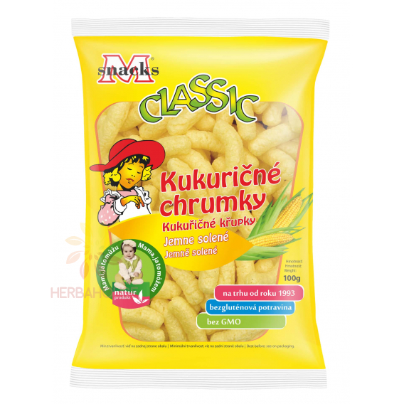 Obrázok pre M-snacks Kukuričné chrumky slané 100g