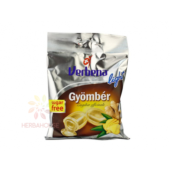 Obrázok pre Verbena Light cukríky Zázvor + Vitamín C bez cukru (60g)