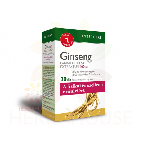 Obrázok pre Interherb Extrakt z koreňa ženšenu-panax ginseng kapsule (30kus)