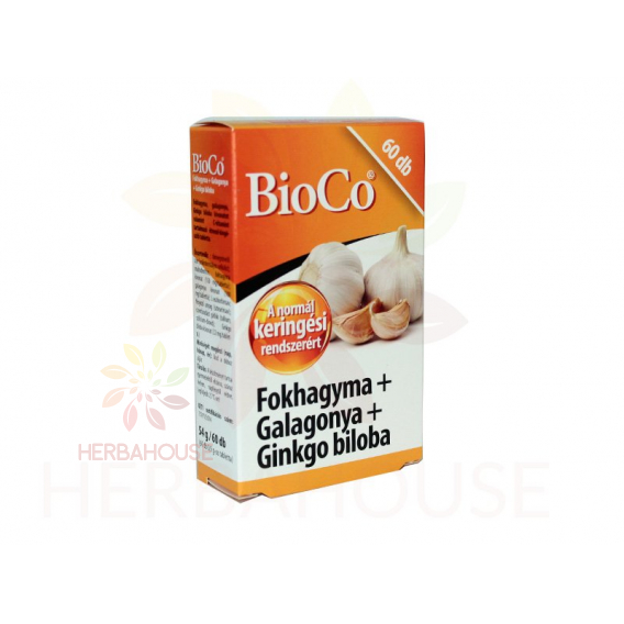 Obrázok pre BioCo Cesnak + Hloh + Ginkgo Biloba tablety (60ks)