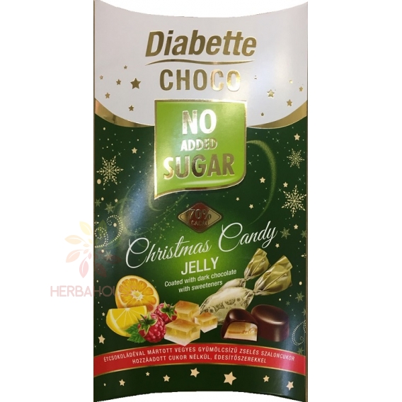 Obrázok pre Diabette Salónky želé ovocný mix máčané v horkej čokoláde so sladidlom (220g)