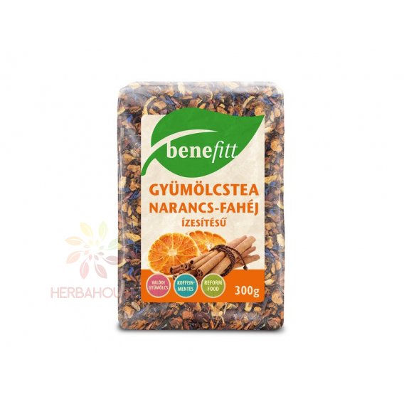 Obrázok pre Benefitt Ovocný sypaný čaj s príchuťou pomaranč a škorica (300g)