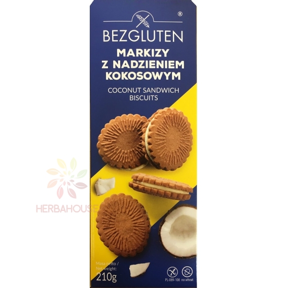 Obrázok pre Bezgluten Bezlepkové sušienky plnené kokosovým krémom (210g)