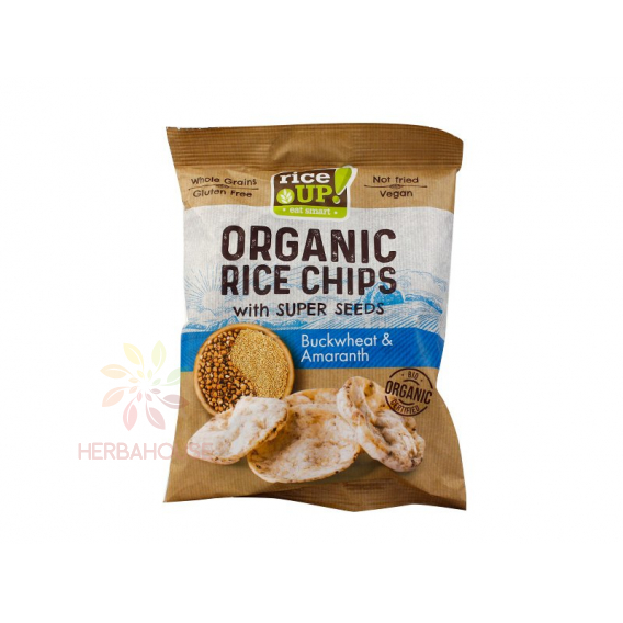 Obrázok pre Rice Up Bio Bezlepkový Ryžový chips s pohánkou a amaranthom (25g)