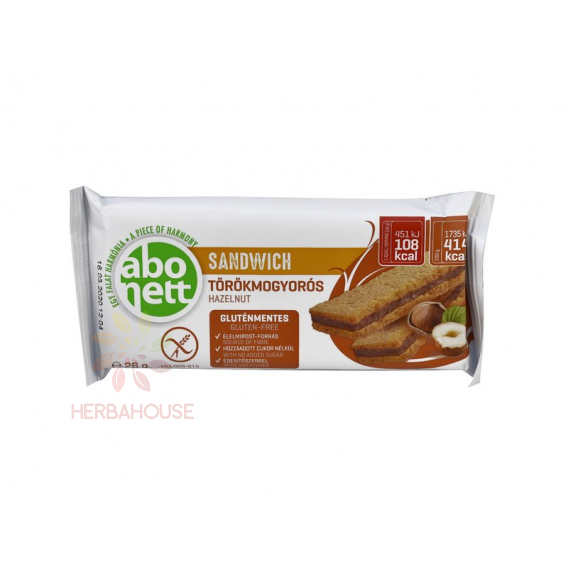 Obrázok pre Abonett Bezlepkový Extrudovaný sendvič s lieskovo orieškovou plnkou so sladidlami (26g)