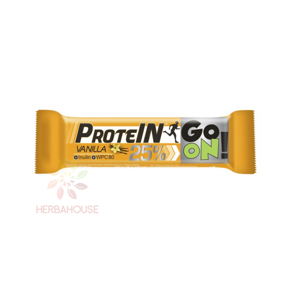 Obrázok pre Sante Go On Protein Bielkovinová tyčinka máčaná v mliečnej čokoláde s vanilkovou príchuťou (50g)