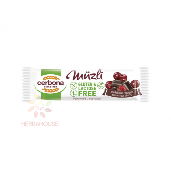 Obrázok pre Cerbona Bezlepková Müsli tyčinka čokoláda a višňa (35g)