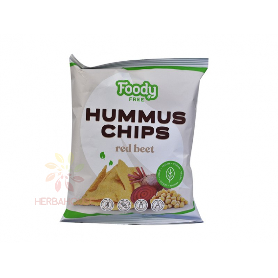 Obrázok pre Foody Free Bezlepkový Hummus Chips s červenou repou (50g) 