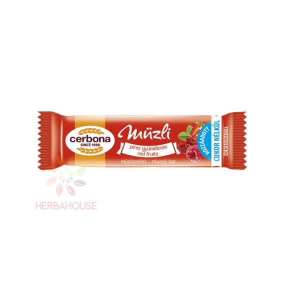 Obrázok pre Cerbona Müsli tyčinka bez pridaného cukru s červeným ovocím (20g)