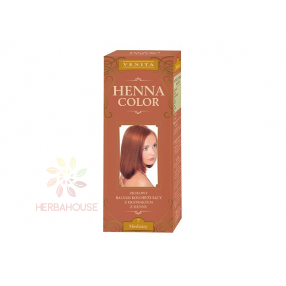 Obrázok pre Venita Henna Color prírodná farba na vlasy 7 - hrdzavo červená (75ml)
