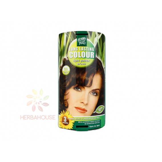 Obrázok pre Hennaplus Prírodná farba na vlasy 5.3 - svetlá zlatohnedá (100ml)