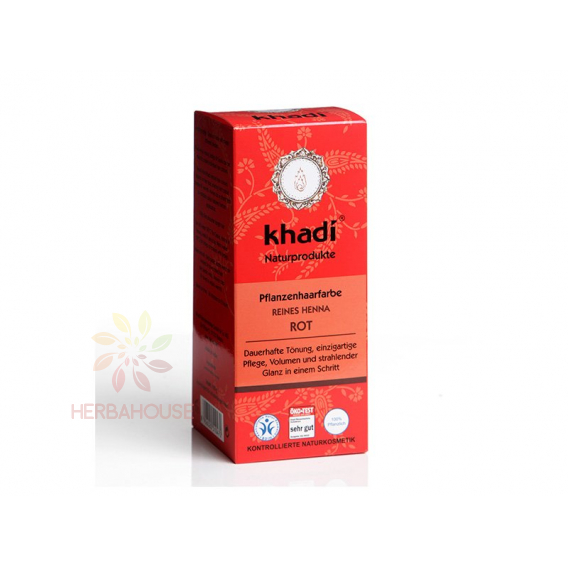 Obrázok pre Khadi Henna prírodná prášková farba na vlasy - červená (100g)
