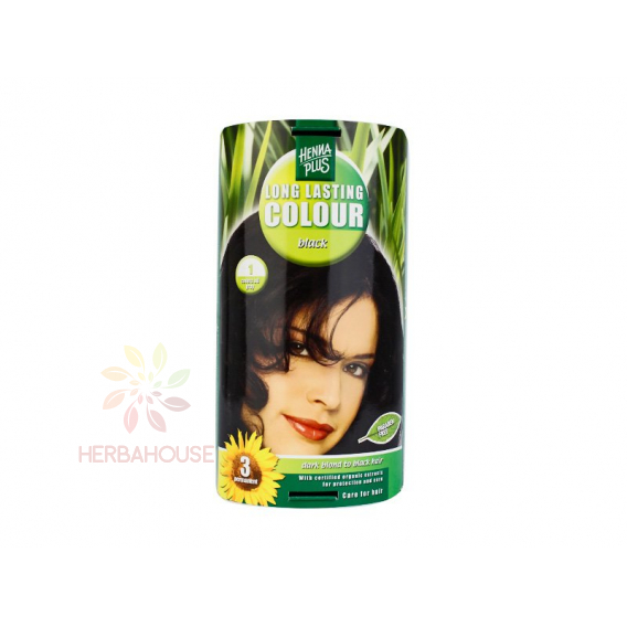 Obrázok pre Hennaplus Prírodná farba na vlasy 1 - čierna (100ml)